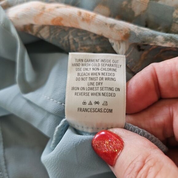 Mi Ami Skirt Lt.Blue Peach Floral Ruffle Hem Feminine Long Maxi Peek A Boo Fairy - Picture 9 of 9